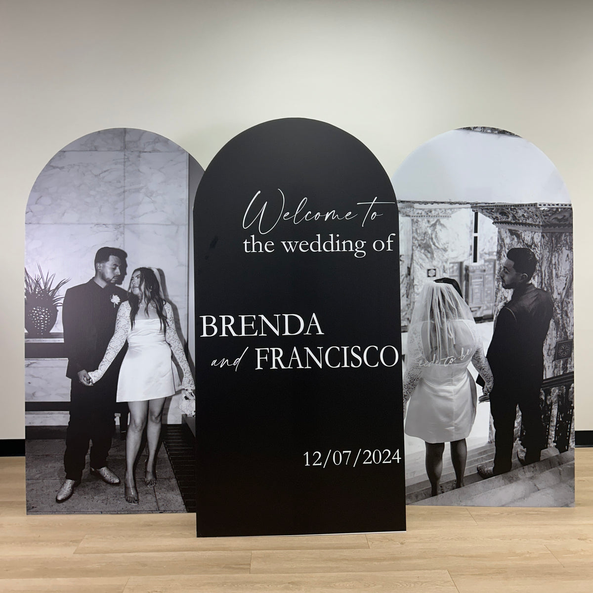 Wedding Welcome Sign with Photo Boards - Photo Backdrop - Welcome