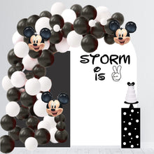 Load image into Gallery viewer, 2nd Birthday Decal - Happy Birthday Party Backdrop - Mickey Birthday Party Decor - Personalized Mickey 2nd Birthday Party Backdrop - Is Two