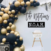 Load image into Gallery viewer, First Birthday Decal - The Notorious One Birthday - Birthday Party Backdrop - Happy 1st Birthday for Balloon Arch - The Big One - Biggie One