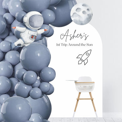 1st Trip Around the Sun Decal - First Birthday Decal - Happy Birthday for Balloon Arch - Space Theme Sticker - Astronaut Cutout - Standee