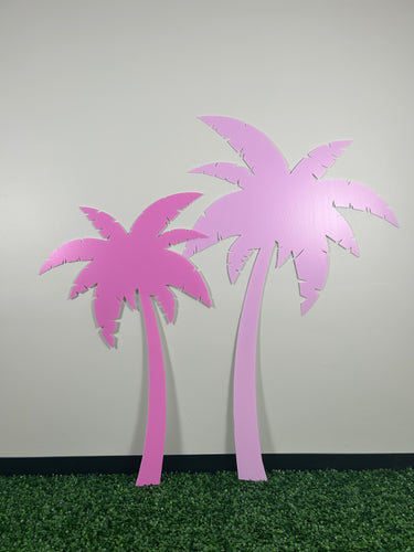 Coroplast Palm Tree Party Props - Set of 2 Palm Tree Cutouts - Party Standees - Coachella Theme Birthday Party Props