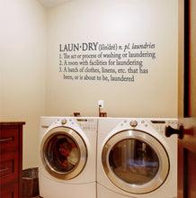 Load image into Gallery viewer, Laundry Definition Wall Decal