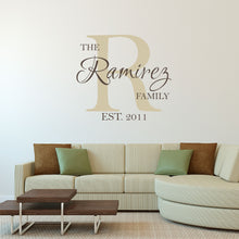 Load image into Gallery viewer, Family Name Wall Decal - Custom Family Name Decal - Family Name Sticker