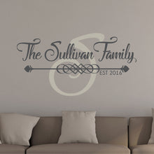 Load image into Gallery viewer, Family Name Wall Decal - Custom Family Name Decal - Family Name Sticker