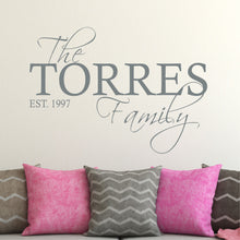 Load image into Gallery viewer, Family Name Wall Decal - Custom Family Name Decal - Family Name Sticker