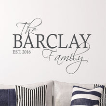 Load image into Gallery viewer, Family Name Wall Decal - Custom Family Name Decal - Family Name Sticker