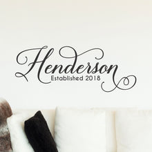 Load image into Gallery viewer, Family Name Wall Decal - Custom Family Name Decal - Family Name Sticker