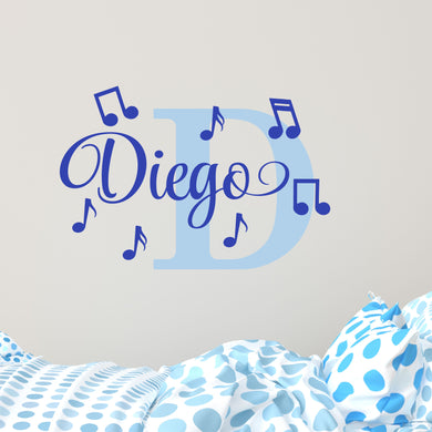 Personalized Name Music Wall Decal