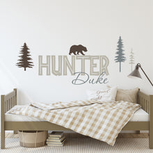 Load image into Gallery viewer, Personalized Name Forest Wall Decal - Animal Forest Wall Decal - Forest Sticker