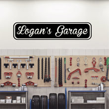Load image into Gallery viewer, Garage Sticker Name Sticker Workshop Wall Decal Personalized Garage Wall Decal