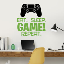 Load image into Gallery viewer, Eat Sleep Game Repeat Wall Decal