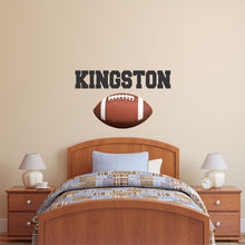 Load image into Gallery viewer, Football Wall Decal Football Sticker Custom Name - Name Sticker - Name Wall Decal