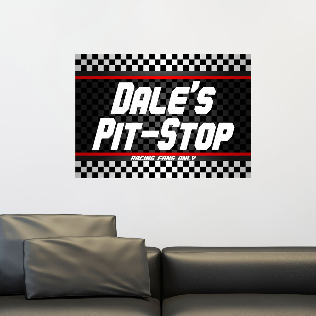 Man Cave Sticker Name Sticker Personalized Nascar Man Cave Wall Decal