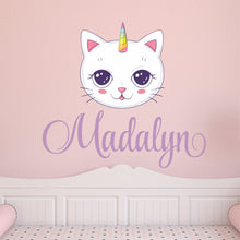 Load image into Gallery viewer, Unicorn Sticker Wall Decal Custom Name - Name Sticker - Name Decal