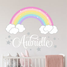 Load image into Gallery viewer, Rainbow Wall Decal Rainbow Sticker Custom Name - Name Sticker - Name Wall Decal