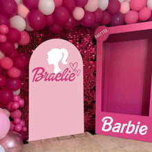 Load image into Gallery viewer, Doll Birthday Backdrop Decal - First Birthday Decal - Girls Birthday Decal