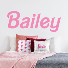 Load image into Gallery viewer, Barbie Theme Wall Decal Name Sticker Name Wall Decal Custom Name Decal