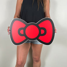 Load image into Gallery viewer, Hello Kitty Bow Party Prop - Hello Kitty Theme Cutout - Red Hello Kitty Bow - Party Standee