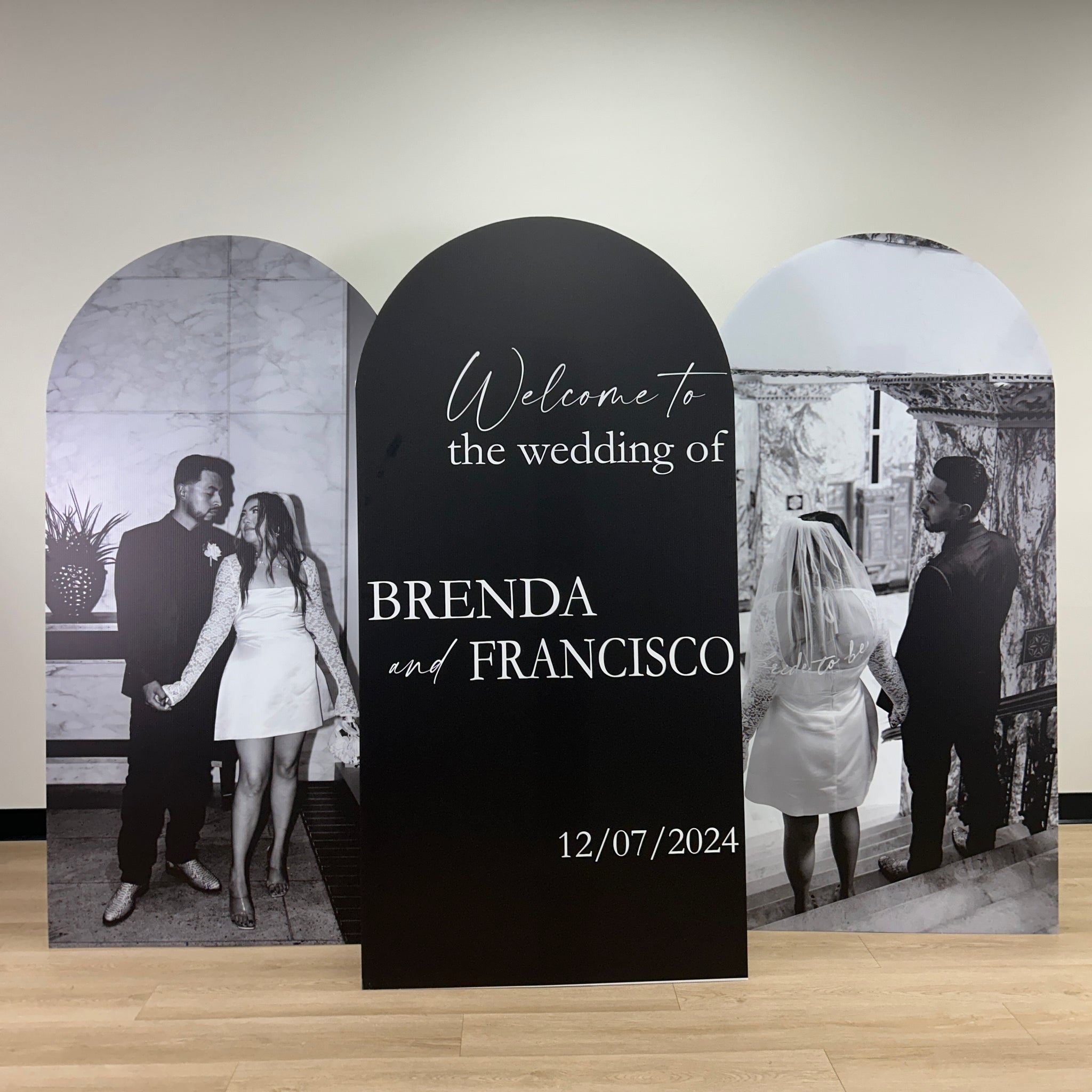 Wedding Welcome Sign with Photo Boards - Photo Backdrop - Welcome to O ...