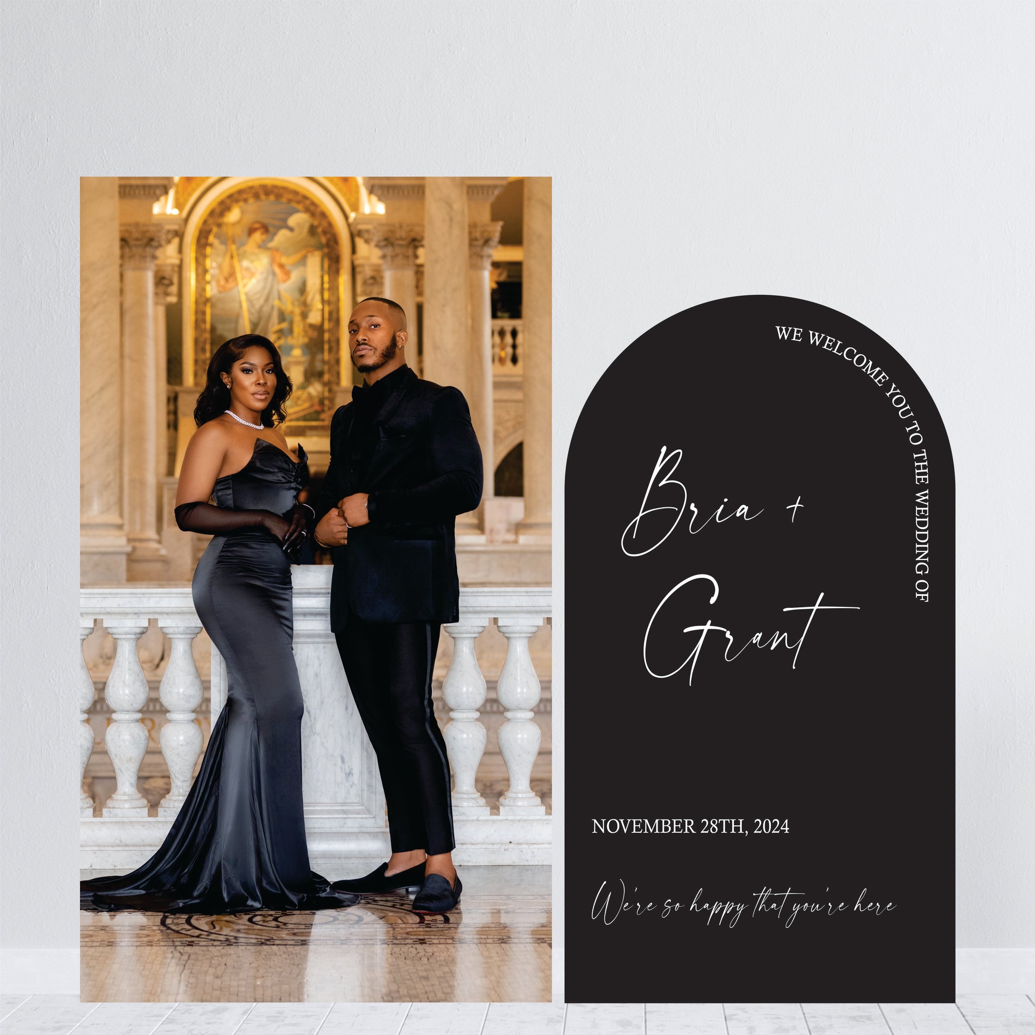 How big are wedding welcome signs | Honestweddingadvice.com