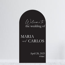 Load image into Gallery viewer, Wedding Welcome Sign - Welcome to the wedding of - Wedding Welcome Sign for easel - Wedding Backdrop - Modern Welcome Sign - Large Welcome Sign for Wedding