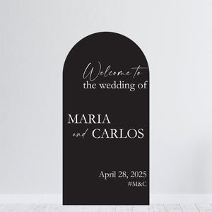 Wedding Welcome Sign - Welcome to the wedding of - Wedding Welcome Sign for easel - Wedding Backdrop - Modern Welcome Sign - Large Welcome Sign for Wedding