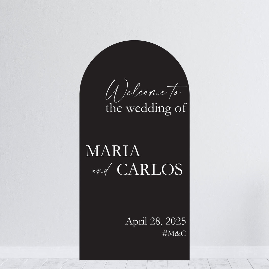 Wedding Welcome Sign - Welcome to the wedding of - Wedding Welcome Sign for easel - Wedding Backdrop - Modern Welcome Sign - Large Welcome Sign for Wedding