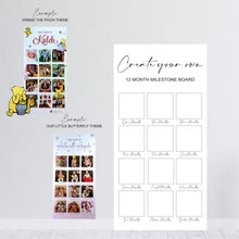 Load image into Gallery viewer, Custom 12 Month Milestone Board - Custom Theme 12 Month Photo Board - Photo Board - Milestone Photo Board - Any Theme - Custom Milestone Board
