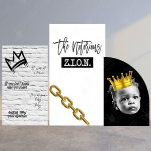 The Notorious One Backdrop - The Big One - First Birthday Backdrop - First Birthday Party - Biggie One - Sicker than your average - The Notorious One Birthday - Birthday Party Backdrop - Customized Biggie Head Cutout - 90's First Birthday
