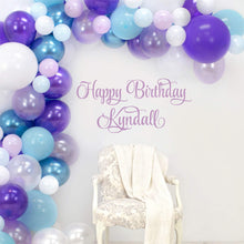 Load image into Gallery viewer, Happy Birthday Decal- Happy Birthday Party Backdrop - Happy Birthday for Balloon Arch - Personalized Name Sticker