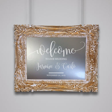 Welcome to Our Wedding Wall Decal - Soon to Be Mr & Mrs Personalized Wall Decal Sticker