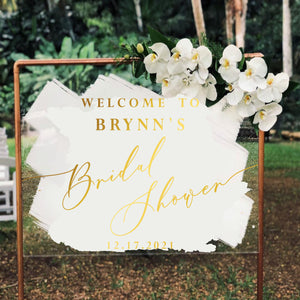 Bridal Shower Welcome Wall Decal - Bridal Shower Welcome Sign - Personalized Wall Decal Sticker