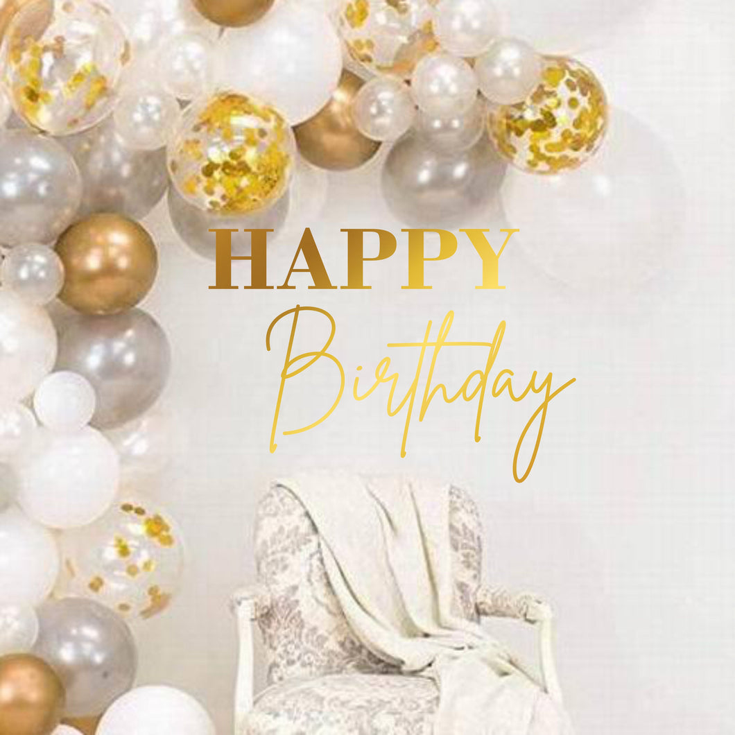 Happy Birthday Decal for Balloon Arch- Happy Birthday Party Backdrop - Birthday Decoration