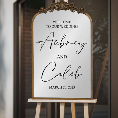 Welcome to Our Wedding Decal - Personalized Wedding Decal