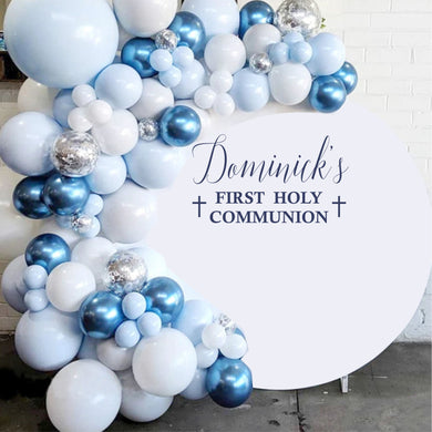 Personalized First Holy Communion Decal - Baptism Party Backdrop