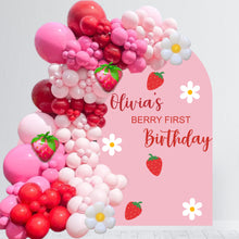 Load image into Gallery viewer, Berry First Birthday Backdrop Decal - First Birthday Decal - Strawberry Theme Birthday