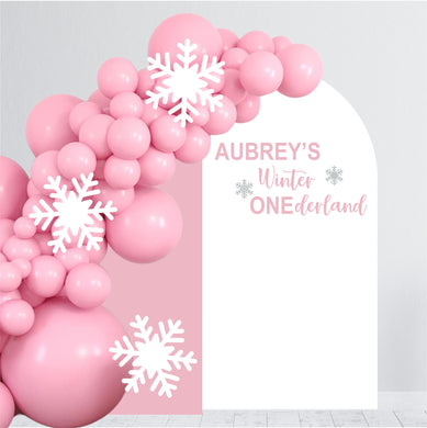 Winter ONEderland Birthday Decal - Birthday Party Backdrop - Winter ONEderland Balloon Arch Decal - Onederland Sticker for Chiara Wall