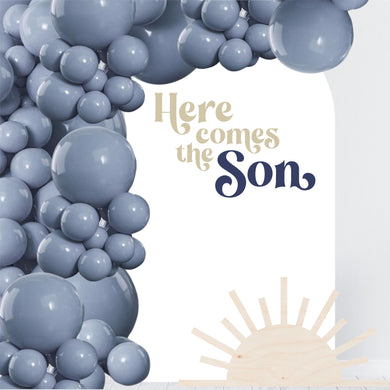 Here comes the Son Baby Shower Decal - Personalized Baby Shower Decal - Here comes the Son for Balloon Arch - Personalized Baby Shower Sticker - Baby Shower Backdrop - Bear Theme
