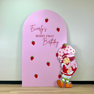 Berry First Birthday Arch Backdrop - First Birthday Backdrop - Strawberry Shortcake Birthday Party - Berry First Arch - Berry First Birthday Theme Party Backdrop - Chiara Wall