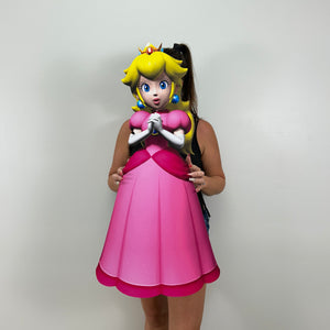 Princess Peach Cutout - Princess Peach Prop - Super Mario Bros Custom Character Cutout - Gamer Theme Decor - Party Standee
