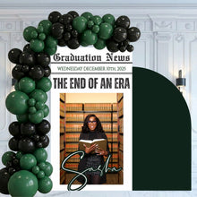 Load image into Gallery viewer, Newspaper Graduation Party Photoboard - End of an Era Backdrop - Class of 2026 - Senior 2026 - Grad 2026