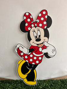 Foam Board Minnie Prop - Minnie Mouse Character Cutout - Traditional Red Minnie Party Standee