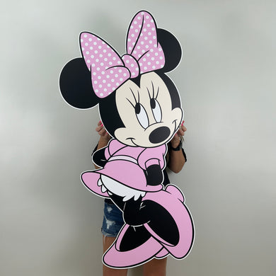Pink Minnie Prop - Minnie Mouse Character Cutout - Pink Minnie Party Standee - Lifesize Minnie