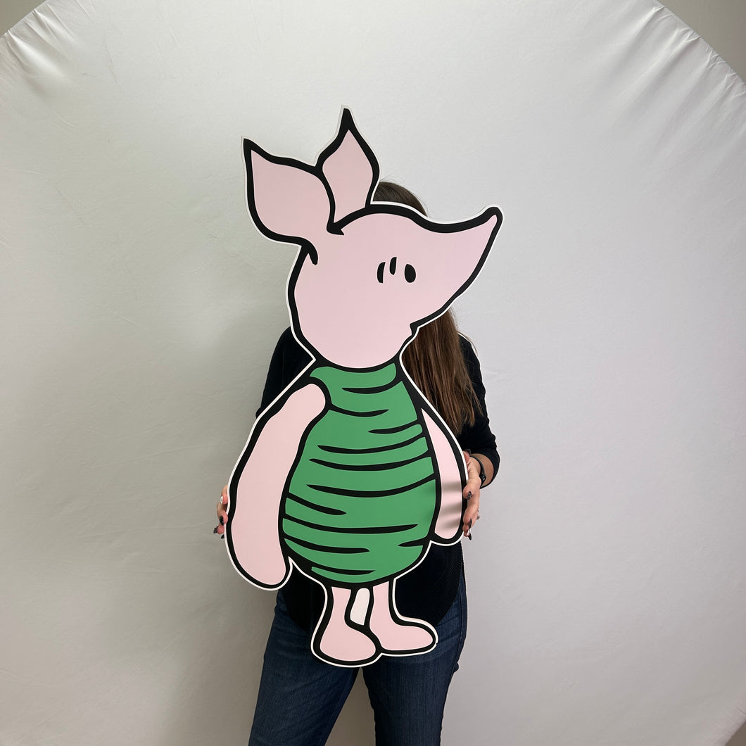 Foam Board Piglet Party Prop - Winnie The Pooh Theme Character Cutout - Piglet Party Standee