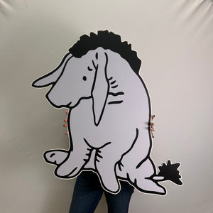 Eeyore Party Prop - Winnie The Pooh Theme Character Cutout - Lifesize Eeyore Cutout - Eeyore the Donkey Prop - Foamboard Prop - Coroplast Prop - Eeyore Party Standee