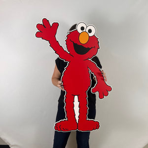 Foam board Elmo Party Prop - Character Cutout - Elmo Waving Cutout - Lifesize Elmo Cutout - Large Elmo Prop - Sesame Street Prop - Sesame Street Party Standee