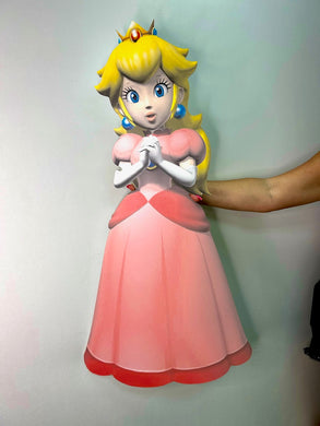 Foam Board Princess Peach Party Prop - Custom Character Cutout - Gamer Theme Decor - Party Standee