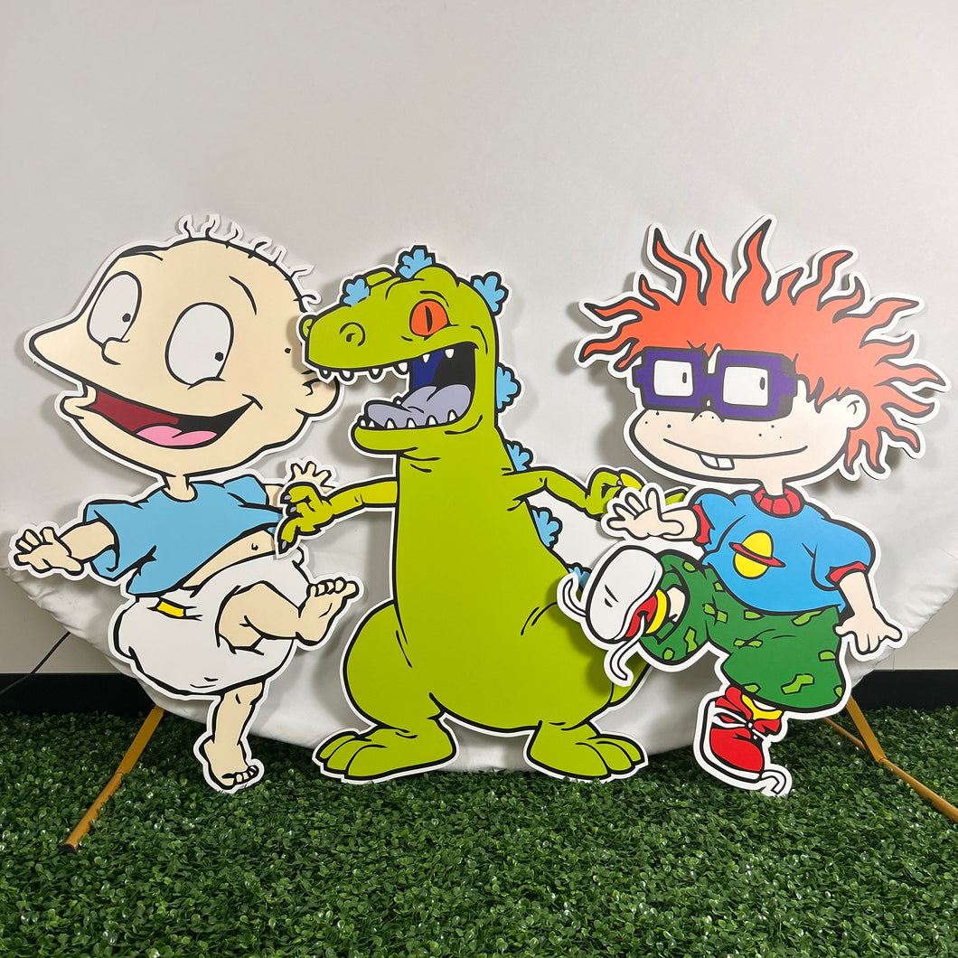 Foam Board Rugrats Prop Set - Character Cutout - Set of 3 Party Standees - Rugrats Party Props - 90's Birthday Party - Rugrats Theme Birthday