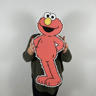 Foam Board Pastel Elmo Party Prop - Sesame Street Theme Character Cutout - Elmo Party Standee