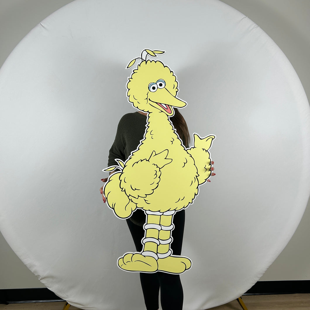 Big Bird Party Prop - Lifesize Big Bird Prop - Large Big Bird Cutout - Custom Cutout - Sesame Street Theme Character Cutout - Big Bird Party Standee
